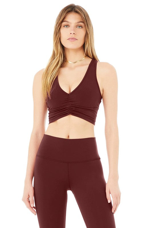 Wild Thing Deep V Drawstring Sports Bra