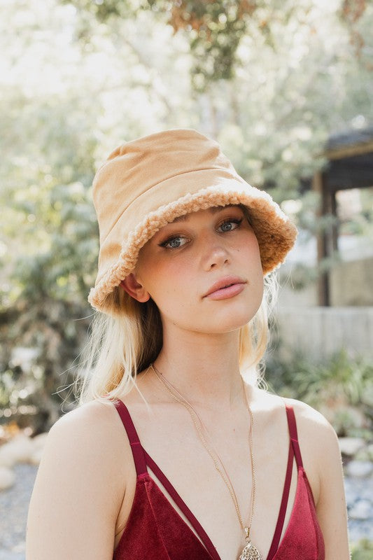 Teddy Suede Reversible Bucket Hat