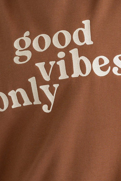 "Good Vibes Only" Oversized Sweatshirt