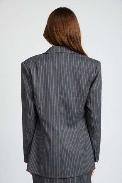 Like A Boss Pinstripe Blazer