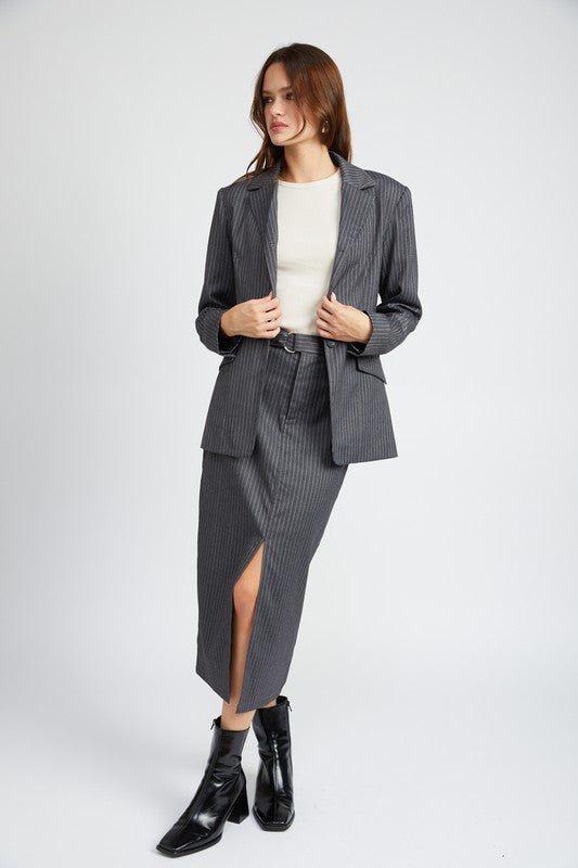 Like A Boss Pinstripe Blazer