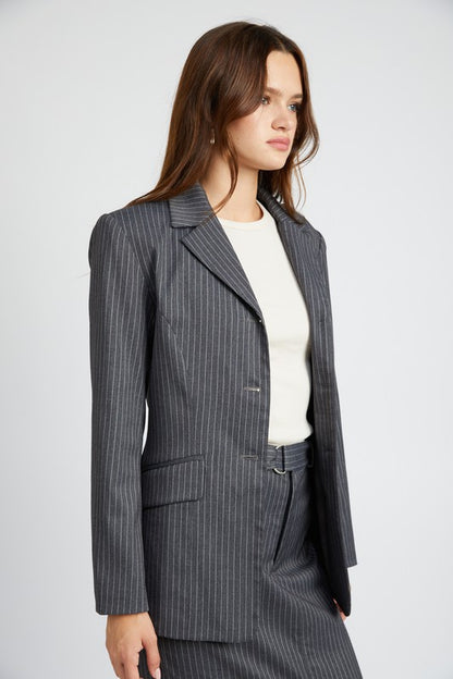 Like A Boss Pinstripe Blazer