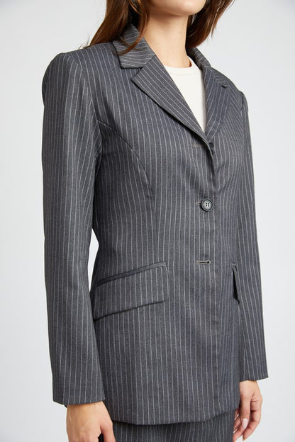 Like A Boss Pinstripe Blazer