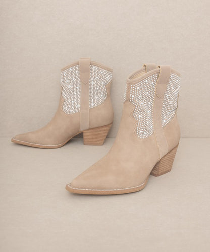 Pearl Elegance Studded Western Cowboy Boots