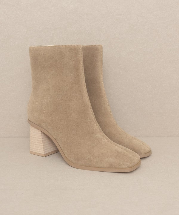 Modern Edge Square Toe Ankle Booties