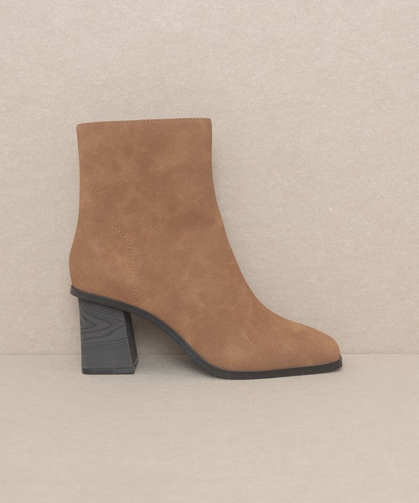 Modern Edge Square Toe Ankle Booties