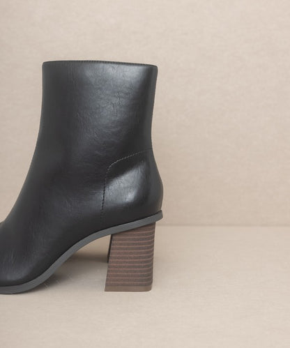 Modern Edge Square Toe Ankle Booties