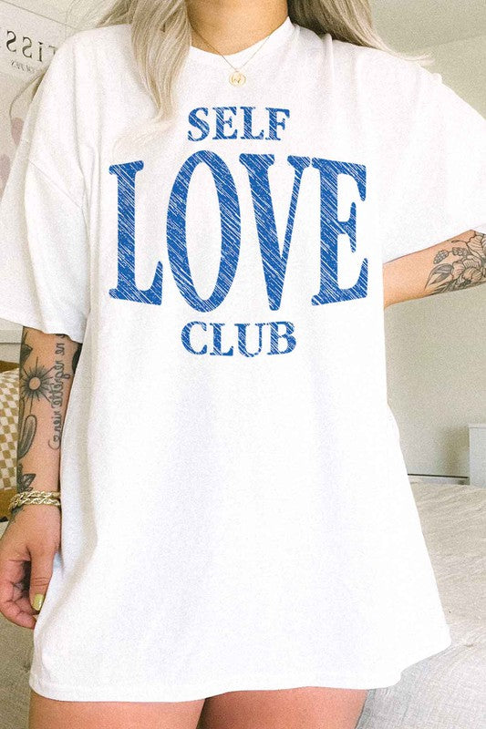 "Self Love Club" Oversized Graphic Tee