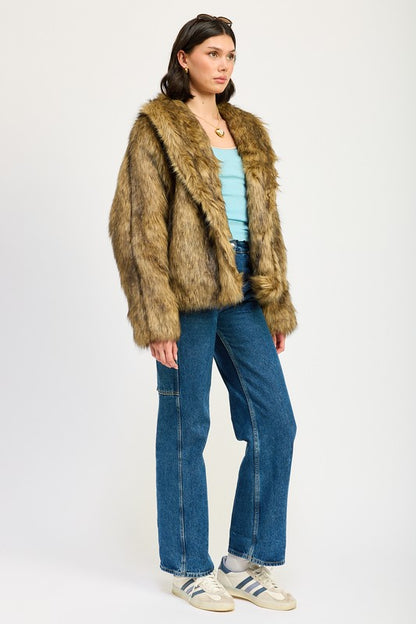 High Roller Faux Fur Jacket