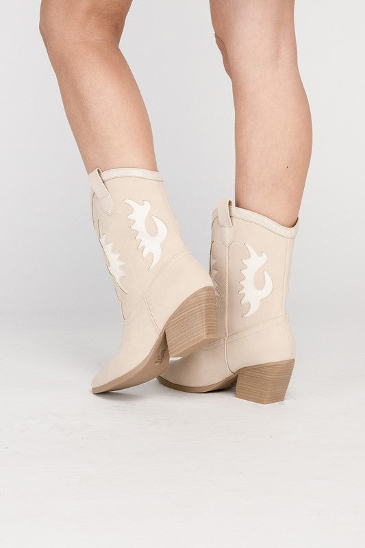 Two-Tone Treasures Western Ankle Boots