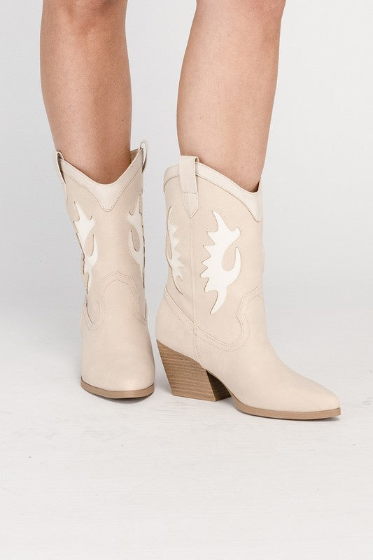 Two-Tone Treasures Western Ankle Boots