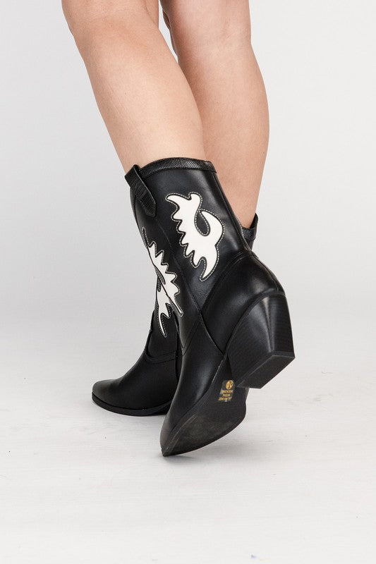 Two-Tone Treasures Western Ankle Boots