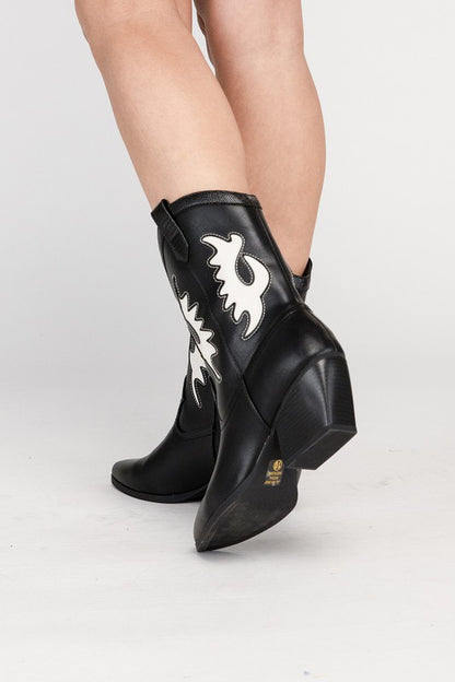 Two-Tone Treasures Western Ankle Boots